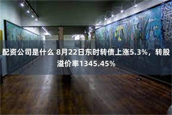 配资公司是什么 8月22日东时转债上涨5.3%，转股溢价率1345.45%